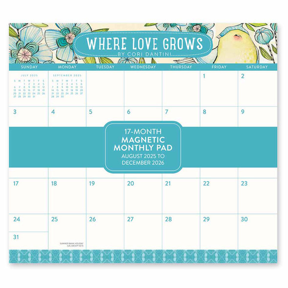 Orange Circle 2026 Where Love Grows Magnetic Monthly Pad Calendar | Mega Office Supplies Orange Circle 2026 Where Love Grows Magnetic Monthly Pad Calendar | Mega Office Supplies
