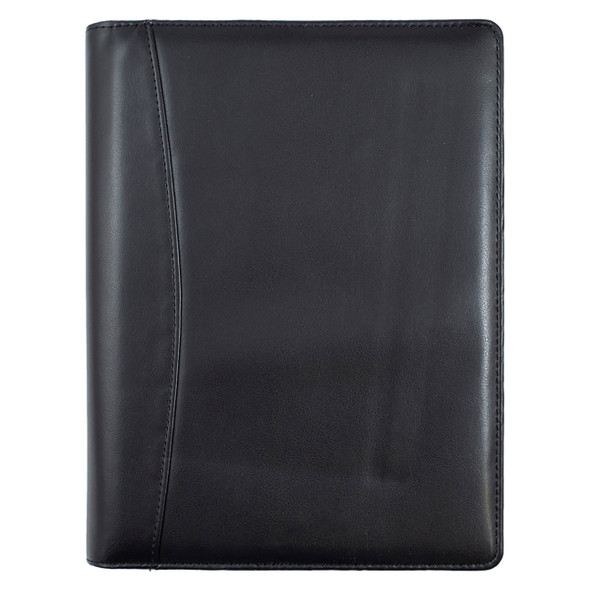 Debden Elite Desk Diary 2026 Executive Quarto Black with premium PU cover Front View.