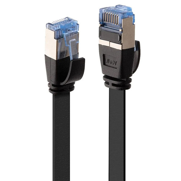 Lindy CAT.6A U/FTP Flat Gigabit Network Cable Black Lindy CAT.6A U/FTP Flat Gigabit Network Cable Black