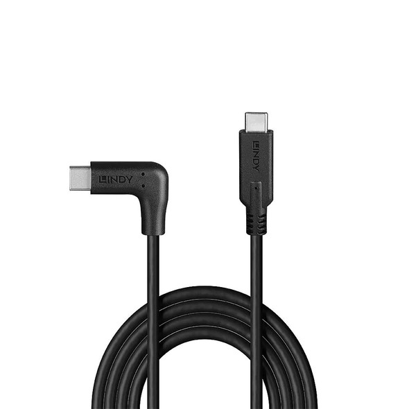 USB 3.2 C, 90° Right Angle, 10Gbps, Lindy Cable