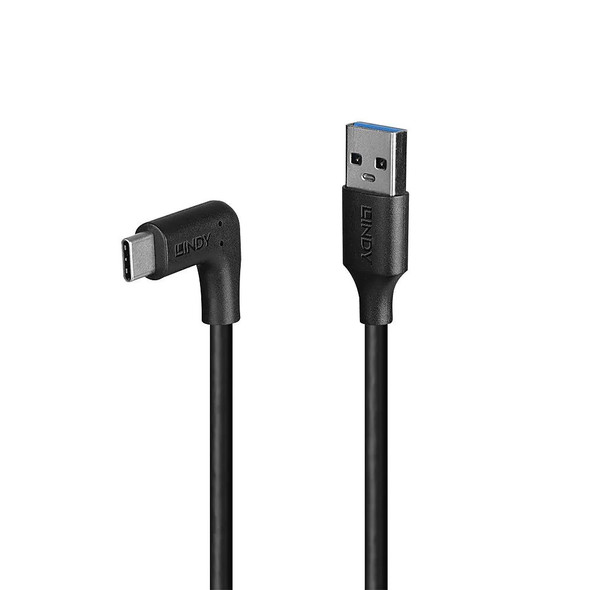 Lindy USB 3.2 A to C Cable, 90° Right Angle, 10Gbps Lindy USB 3.2 A to C Cable, 90° Right Angle, 10Gbps