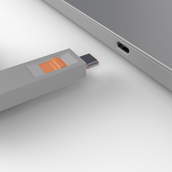 4 Pack + Key, Orange, Lindy USB C Port Blocker 4 Pack + Key, Orange, Lindy USB C Port Blocker
