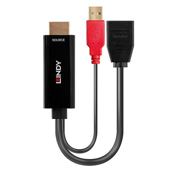 Lindy Converter HDMI 18G to DisplayPort 1.2 with USB Power Lindy Converter HDMI 18G to DisplayPort 1.2 with USB Power