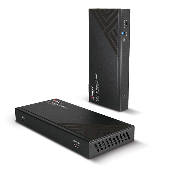 Lindy 150m Cat6 DisplayPort 1.2 HDBaseT KVM Extender USB IR and RS-232