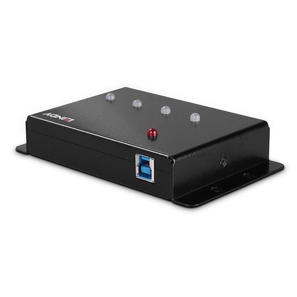 4 Port USB 3.0 Metal Hub Lindy