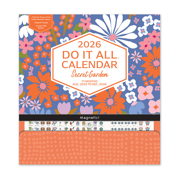 Orange Circle 2026 Secret Garden Do It All Wall Calendar Orange Circle 2026 Secret Garden Do It All Wall Calendar