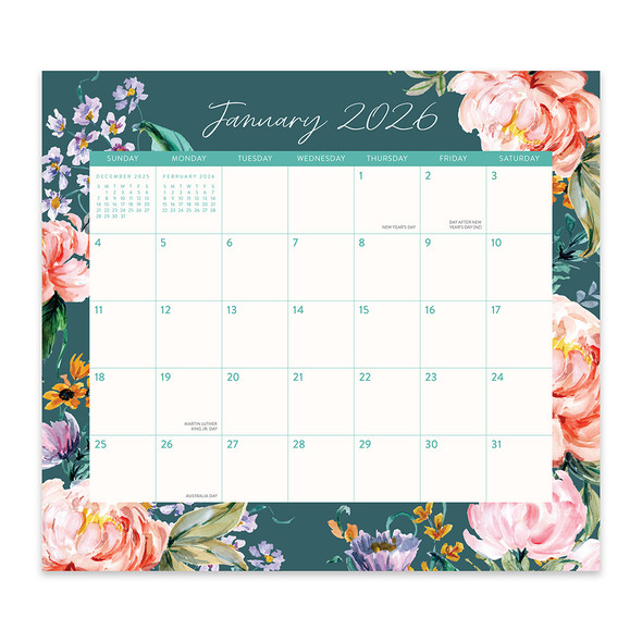 2026 Bella Flora Magnetic Monthly Pads Calendar Orange Circle 2026 Bella Flora Magnetic Monthly Pads Calendar Orange Circle