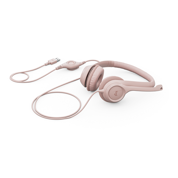 H390 Wired USB-A Headset Rose Logitech H390 Wired USB-A Headset Rose Logitech