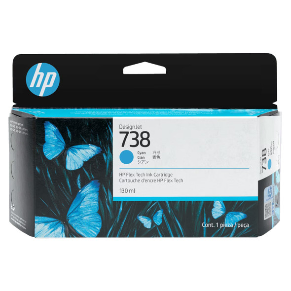 HP 738 DesignJet Ink Cartridge Cyan 130ml HP 738 DesignJet Ink Cartridge Cyan 130ml