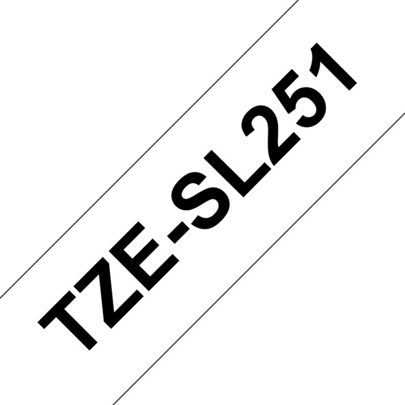 Brother TZeSL251 Self-Laminating Label Tape 24mm Black on White Brother TZeSL251 Self-Laminating Label Tape 24mm Black on White