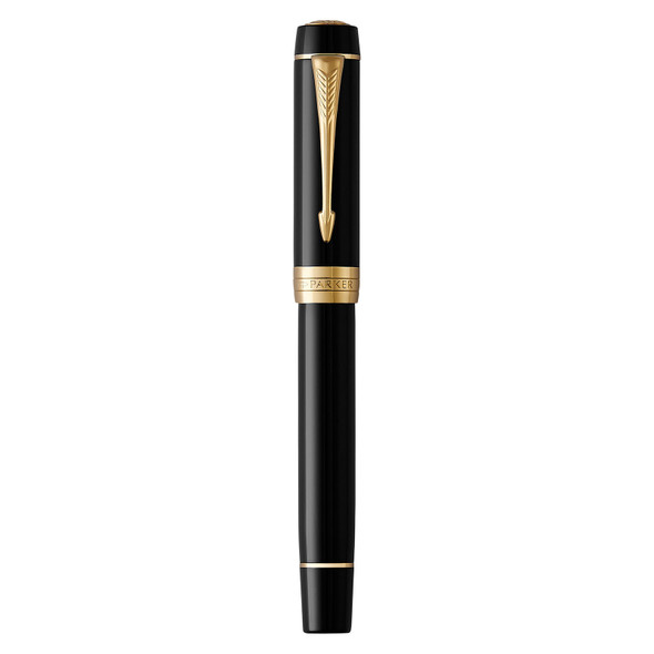 Duofold Classic Black Gold Trim Fountain Pen Medium Nib Parker Duofold Classic Black Gold Trim Fountain Pen Medium Nib Parker