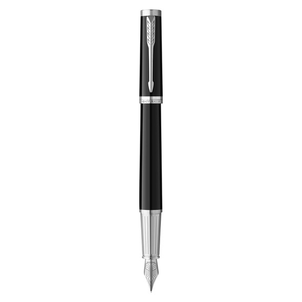 Parker Ingenuity Black Lacquer Chrome Trim Fountain Pen Fine Nib Parker Ingenuity Black Lacquer Chrome Trim Fountain Pen Fine Nib