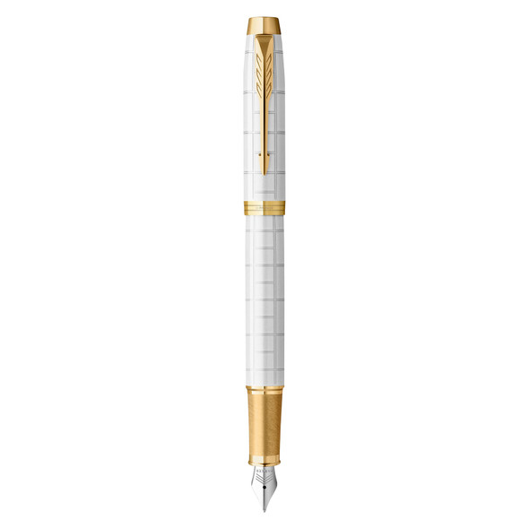 Parker IM Premium Pearl Gold Trim Fountain Pen Fine Nib Parker IM Premium Pearl Gold Trim Fountain Pen Fine Nib