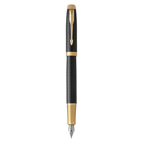 Parker IM Premium Black Gold Trim Fountain Pen Fine Nib Parker IM Premium Black Gold Trim Fountain Pen Fine Nib