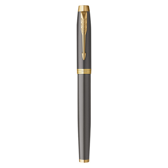 IM Grey Lacquer Gold Trim Fountain Pen Medium Nib Parker IM Grey Lacquer Gold Trim Fountain Pen Medium Nib Parker