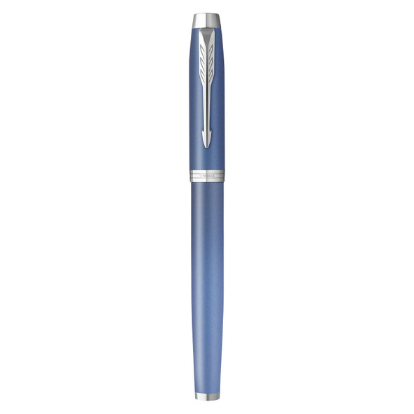 Parker IM Writing Rituals Blue Lacquer and Chrome Trim Fountain Pen Medium Nib