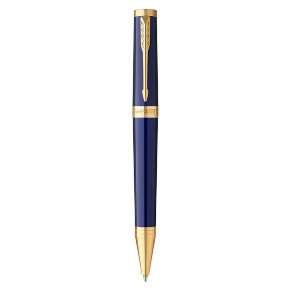 Parker Ingenuity Blue Lacquer Gold Trim Ballpoint Pen Medium Tip Parker Ingenuity Blue Lacquer Gold Trim Ballpoint Pen Medium Tip