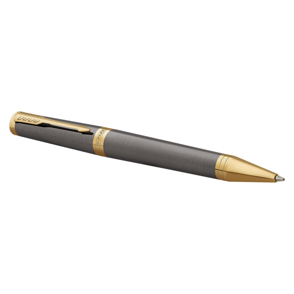 Grey Lacquer Gold Trim Ballpoint Pen Medium Tip Parker Ingenuity Grey Lacquer Gold Trim Ballpoint Pen Medium Tip Parker Ingenuity