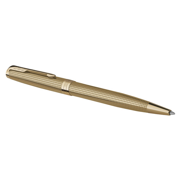Parker Ballpoint Pen Sonnet Cisele Golden Gold Trim Medium Tip