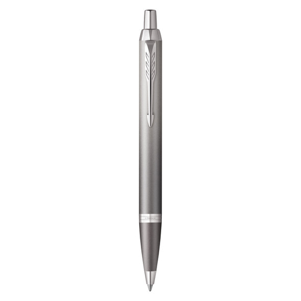 Parker IM Writing Rituals Ballpoint Pen Grey Lacquer and Chrome Trim Medium Tip