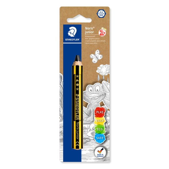 Staedtler Noris Junior 2B Graphite Pencil Card of 1 141-2B BK Staedtler Noris Junior 2B Graphite Pencil Card of 1 141-2B BK