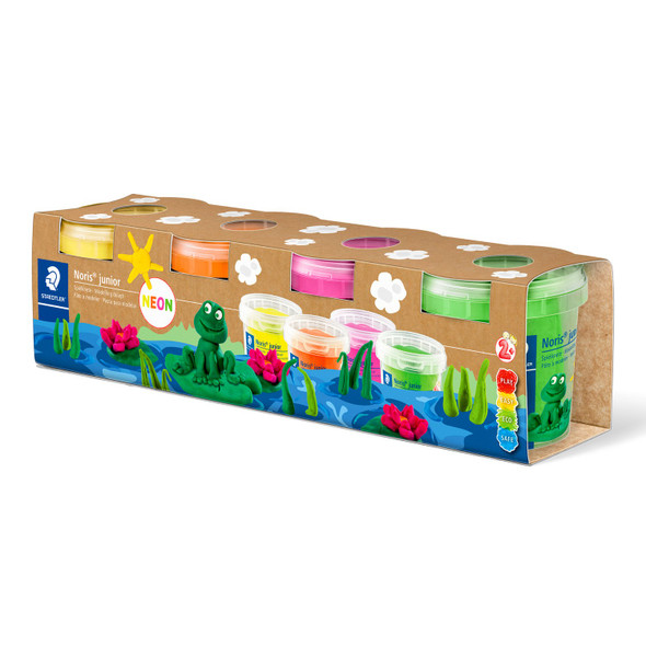 Staedtler Noris Junior Modelling Dough Assorted 4 Bright Colours 813F SLE Staedtler Noris Junior Modelling Dough Assorted 4 Bright Colours 813F SLE