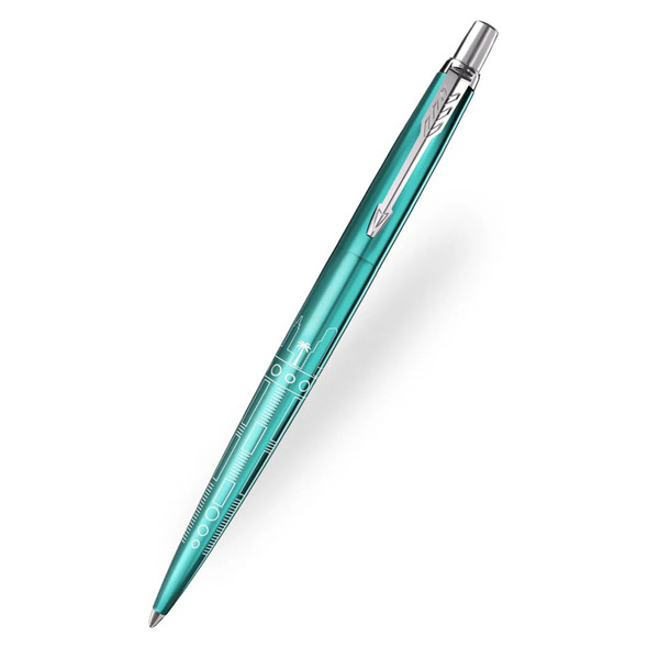 Parker Jotter SE Global Icons Ballpoint Pen Miami Turquoise Lacquer and Chrome Trim Medium Tip