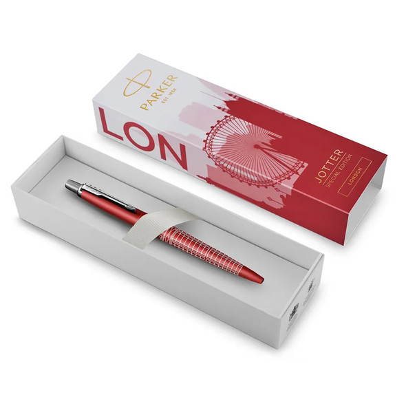 Parker Ballpoint Pen Jotter SE Global Icons London Red Lacquer and Chrome Trim Medium Tip