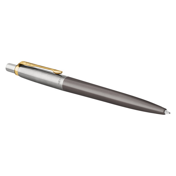 Parker Ballpoint Pen Jotter Grey Lacquer and Gold Trim Medium Tip