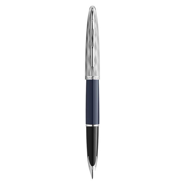 Waterman Carene Metal and Blue Lacquer Palladium Trim Fountain Pen Medium Nib Waterman Carene Metal and Blue Lacquer Palladium Trim Fountain Pen Medium Nib