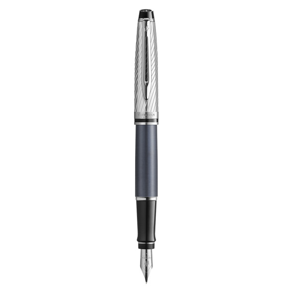 Waterman Expert Deluxe Metal and Stone Grey Lacquer Palladium Trim Fountain Pen Medium Nib Waterman Expert Deluxe Metal and Stone Grey Lacquer Palladium Trim Fountain Pen Medium Nib