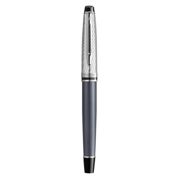 Expert Deluxe Metal and Stone Grey Lacquer Palladium Trim Fountain Pen Medium Nib Waterman Expert Deluxe Metal and Stone Grey Lacquer Palladium Trim Fountain Pen Medium Nib Waterman