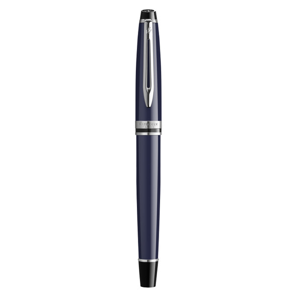 Expert Blue Lacquer Chrome Trim Fountain Pen Medium Nib Waterman Expert Blue Lacquer Chrome Trim Fountain Pen Medium Nib Waterman