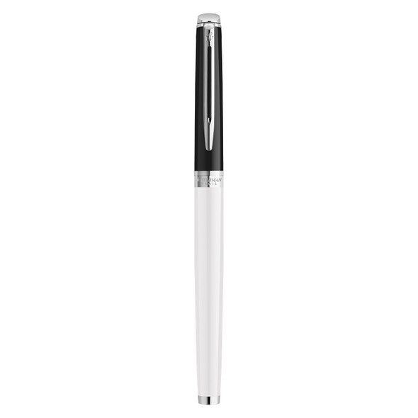 Hemisphere Black and White Lacquer Palladium Trim Fountain Pen Medium Nib Waterman Hemisphere Black and White Lacquer Palladium Trim Fountain Pen Medium Nib Waterman
