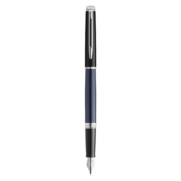 Waterman Hemisphere Black and Blue Lacquer Palladium Trim Fountain Pen Medium Nib Waterman Hemisphere Black and Blue Lacquer Palladium Trim Fountain Pen Medium Nib