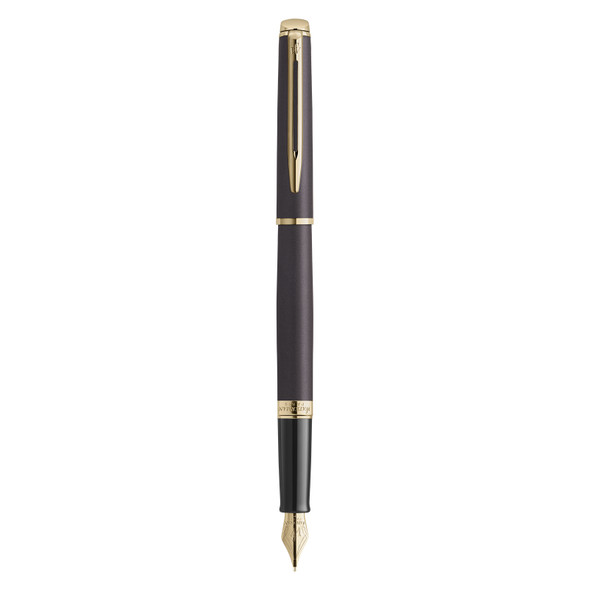 Waterman Hemisphere Metallic Black Gold Trim Fountain Pen Medium Nib Waterman Hemisphere Metallic Black Gold Trim Fountain Pen Medium Nib