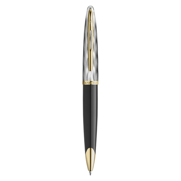 Waterman Carene Metal and Black Lacquer Gold Trim Ballpoint Pen Medium Tip Waterman Carene Metal and Black Lacquer Gold Trim Ballpoint Pen Medium Tip