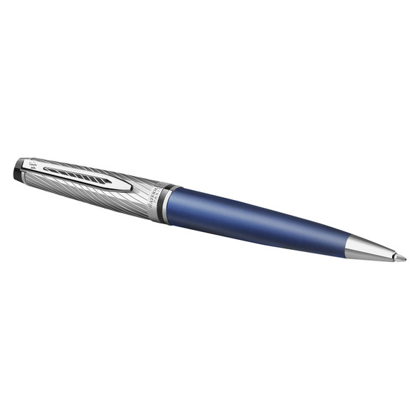 Metal and Blue Lacquer Palladium Trim Ballpoint Pen Medium Tip Waterman Expert Deluxe Metal and Blue Lacquer Palladium Trim Ballpoint Pen Medium Tip Waterman Expert Deluxe