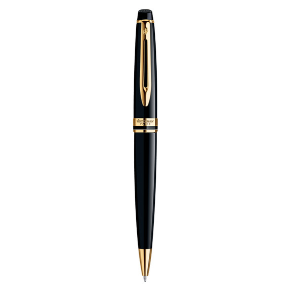 Waterman Expert Black Gold Trim Ballpoint Pen Medium Tip Waterman Expert Black Gold Trim Ballpoint Pen Medium Tip