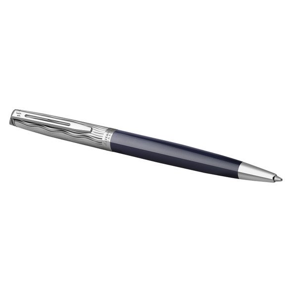 Metal and Blue Lacquer Palladium Trim Ballpoint Pen Medium Tip Waterman Hemisphere Metal and Blue Lacquer Palladium Trim Ballpoint Pen Medium Tip Waterman Hemisphere