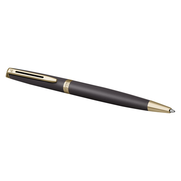 Metallic Black Gold Trim Ballpoint Pen Medium Tip Waterman Hemisphere Metallic Black Gold Trim Ballpoint Pen Medium Tip Waterman Hemisphere
