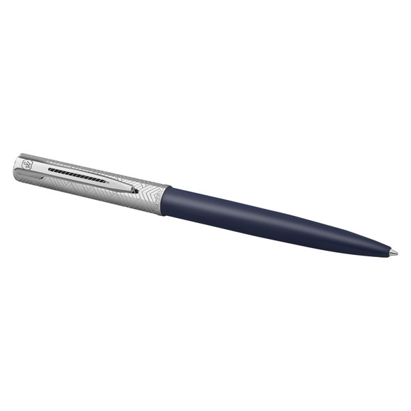 Metal and Blue Lacquer Ballpoint Pen Medium Tip Waterman Allure Deluxe Metal and Blue Lacquer Ballpoint Pen Medium Tip Waterman Allure Deluxe