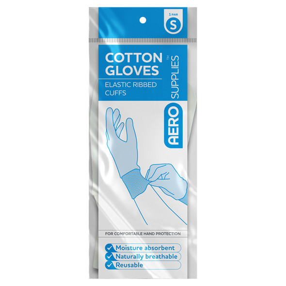 AeroSupplies Small Cotton Gloves Pair AeroSupplies Small Cotton Gloves Pair