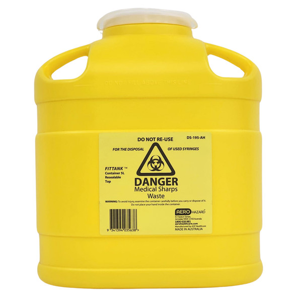 AeroHazard Sharps Disposal Container 5L AeroHazard Sharps Disposal Container 5L