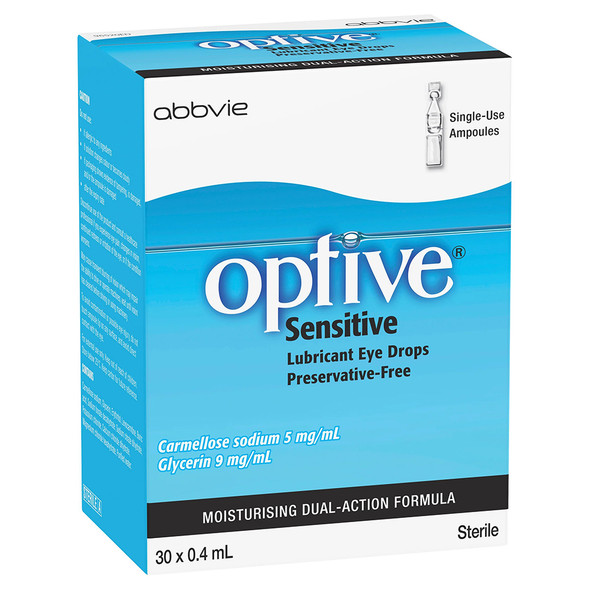 Optive Sensitive Eye Drops 0.4ml Box of 30 Optive Sensitive Eye Drops 0.4ml Box of 30