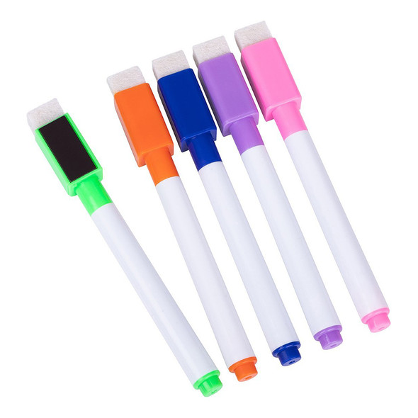 Creative Kids Write N Wipe Markers with Eraser Tip Assorted Colours Pack of 5 Creative Kids Write N Wipe Markers with Eraser Tip Assorted Colours Pack of 5
