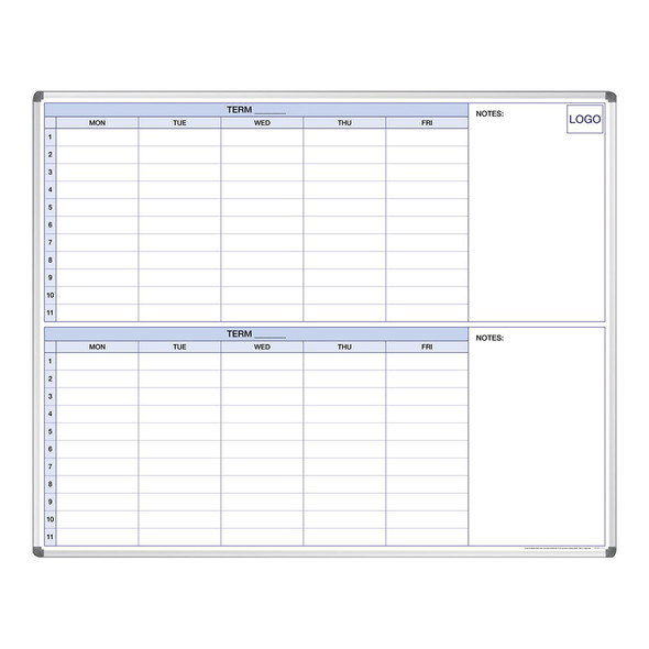 Visionchart School Logo Whiteboard Planner 2 Term Stacked Magnetic Standard Frame 1500 x 1200mm Visionchart School Logo Whiteboard Planner 2 Term Stacked Magnetic Standard Frame 1500 x 1200mm