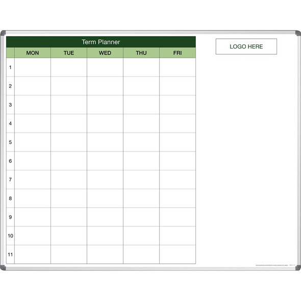 Visionchart School Logo Whiteboard Planner 1 Term with Notes Magnetic Standard Frame 1500 x 1200mm Visionchart School Logo Whiteboard Planner 1 Term with Notes Magnetic Standard Frame 1500 x 1200mm