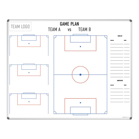 Visionchart Sports Team Logo Coaches Tactical Whiteboard 1500 x 1200mm Soccer Visionchart Sports Team Logo Coaches Tactical Whiteboard 1500 x 1200mm Soccer