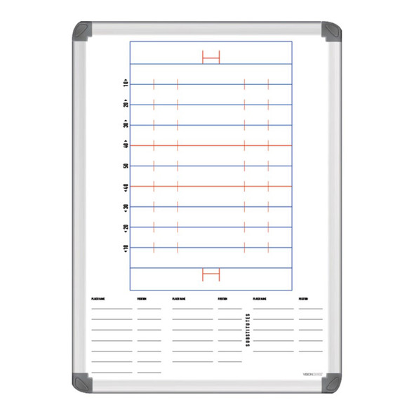 Visionchart Sports Team Logo Coaches Tactical Whiteboard 600 x 400mm NRL Visionchart Sports Team Logo Coaches Tactical Whiteboard 600 x 400mm NRL